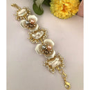 FS Collection Designer Blossom Mother of Pearl Adjustable Bracelet