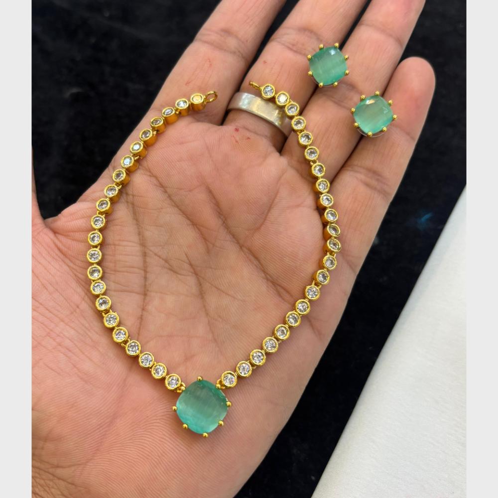FS Collection Classic Crystal Stone And Austrian Stone Necklace Set