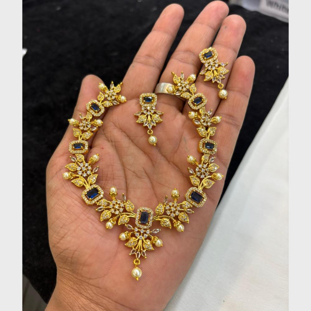 FS Collection Classic Crystal Stone And Austrian Stone Necklace Set 
