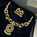 FS Collection Classic Crystal Stone And Austrian Stone Pearl Necklace Set
