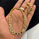 FS Collection Classic Crystal Stone And Austrian Stone Pearl Necklace Set