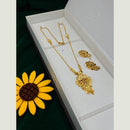 FS Collection Royal Gold Forming  Meenakari Long Necklace Set