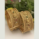 FS Collection Heritage Style Pota Stone Openable Bangles Set