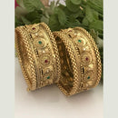 FS Collection Heritage Style Pota StoneOpenable Bangles Set