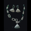 FS Collection Premium American Diamond Statement Necklace Set