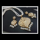 FS Collection Royal Look Pota Stone And Pearl Long Necklace Set