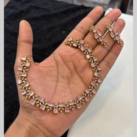 FS Collection Royal Look Crystal Stone Necklace Set