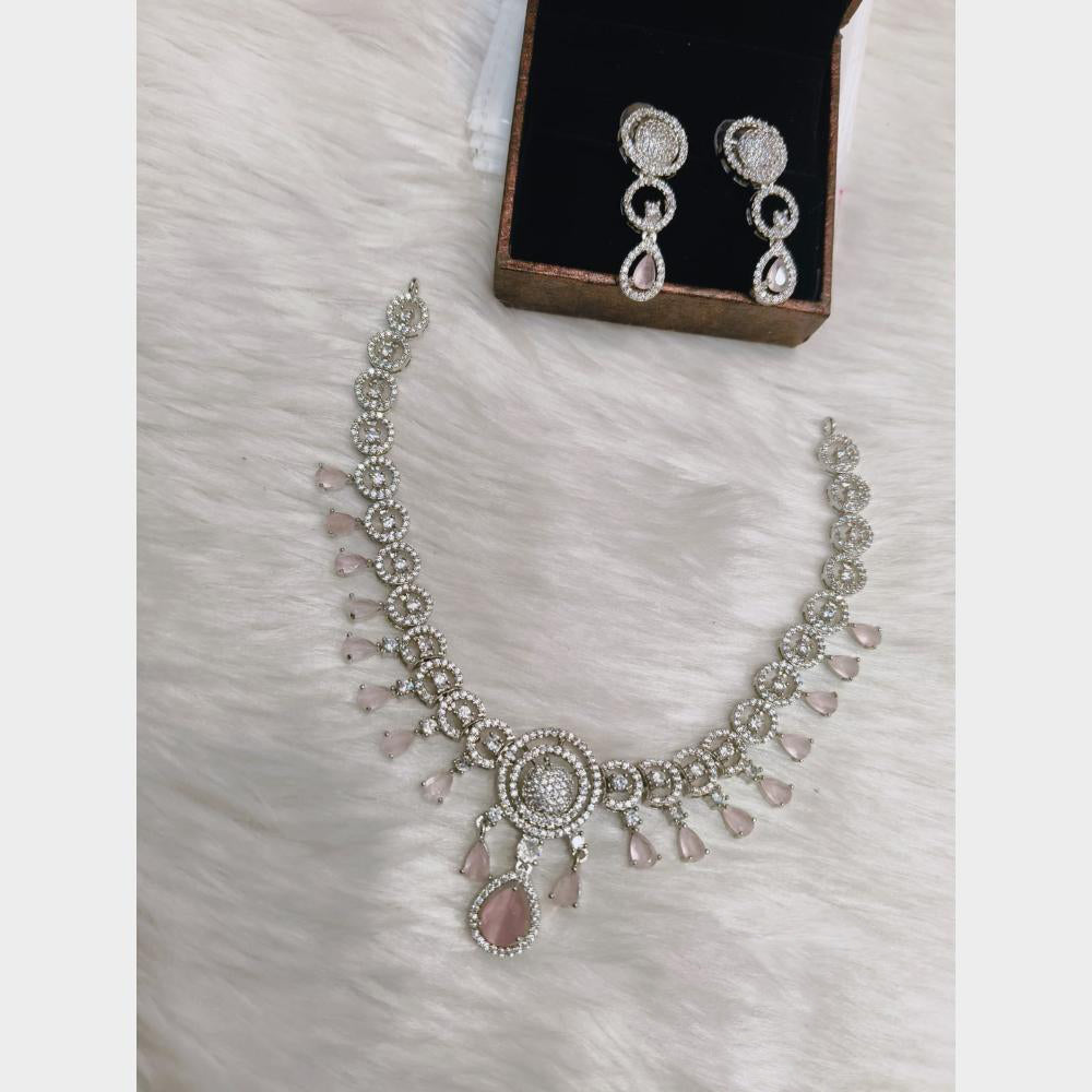 FS Collection Exclusive American Diamond Necklace Set