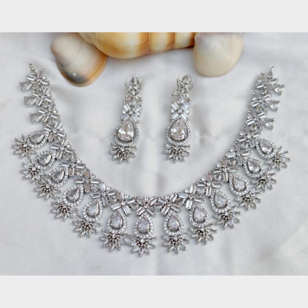FS Collection Exclusive American Diamond Necklace Set