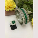 FS Collection Elegant American Diamond Bracelet And Ring Matching Combo Set 