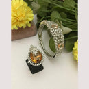 FS Collection Elegant American Diamond Bracelet And Ring Matching Combo Set 