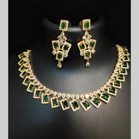 FS Collection Premium American Diamond Statement Necklace Set