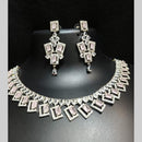 FS Collection Premium American Diamond Statement Necklace Set