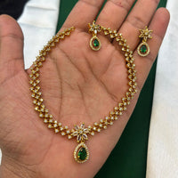 FS Collection Glamorous Crystal Stone Necklace Set