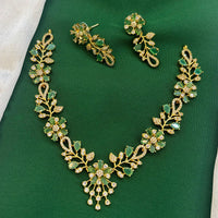 FS Collection Glamorous Crystal Stone Necklace Set