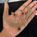 FS Collection Glamorous Crystal Stone Necklace Set