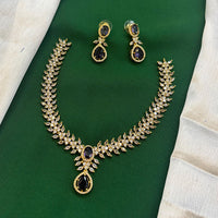 FS Collection Glamorous Crystal Stone Necklace Set
