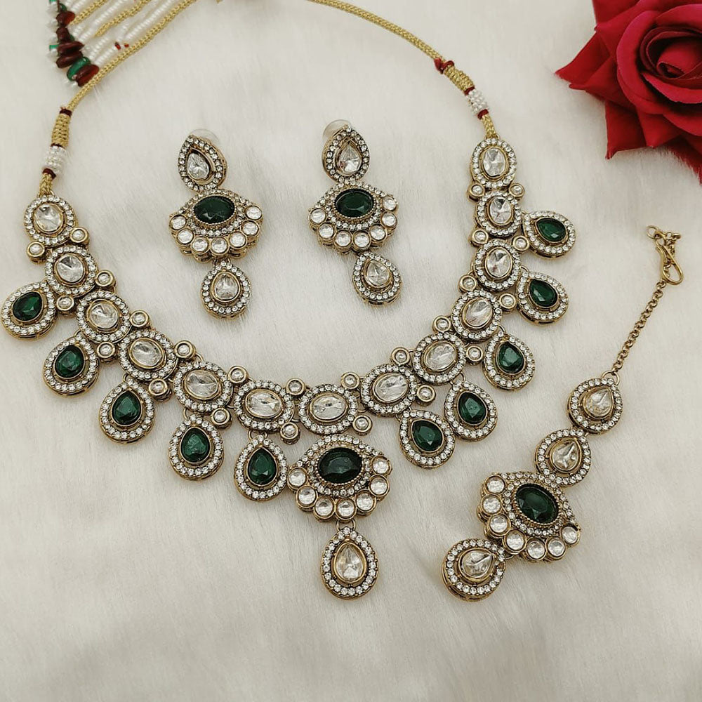 FS Collection Graceful Pota Stone Necklace Set 