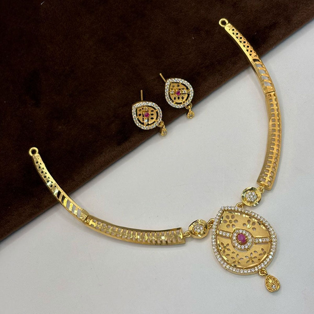 FS Collection Glamorous Austrian Stone Elegant Necklace Set