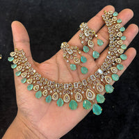 FS Collection Sparkling American Diamond Designer Necklace Set