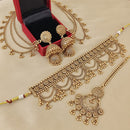 FS Collection Glamorous Pearl And Chokar Necklace Set