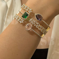 FS Collection Designer American Diamond Openable Kada Bracelet