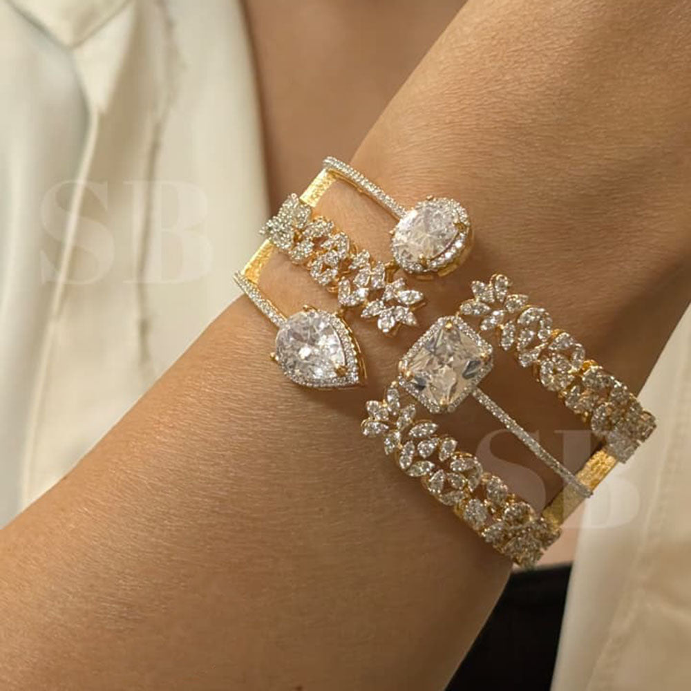 FS Collection Designer American Diamond Openable Kada Bracelet