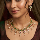 FS Collection Pota Stone And Austrian Stone Designer Necklace Set