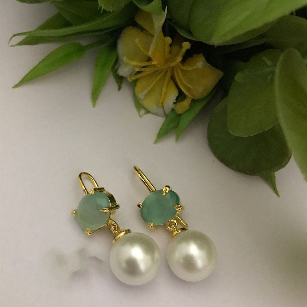 FS Collection Crystal Stone Designer Hook Earrings