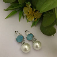 FS Collection Crystal Stone Designer Hook Earrings