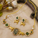 FS Collection Glamorous Pota Stone And Pearl Necklace Set