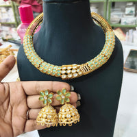 FS Collection Glamorous Pota Stone Choker Necklace Set