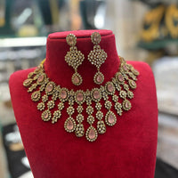 FS Collection Glamorous Austrian Stone Choker Necklace Set