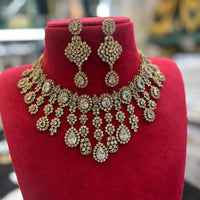 FS Collection Glamorous Austrian Stone Choker Necklace Set