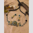 FS Collection Classic 2 Tone Plated Pota Stone Choker Necklace Set