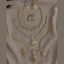 FS Collection Gold Plated American Daimond Combo Necklace Set