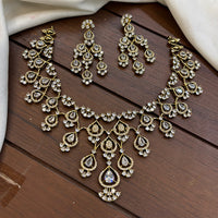 FS Collection Gold Plated AD Stone Necklace Set