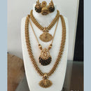 FS Collection Grand Pota Stone Temple Double Strand Necklace Set