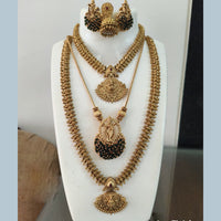 FS Collection Grand Pota Stone Temple Double Strand Necklace Set