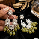 FS Collection Kundan Stone And Beads Designer Dangler Earrings