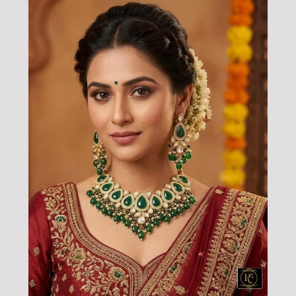 FS Collection Elegant Pota Stone And Beads Necklace Set
