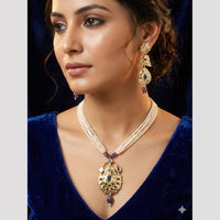 FS Collection Elegant Pota Stone And Beads Necklace Set