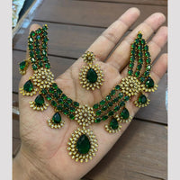 FS Collection Sparkling American Diamond Jewellery Set for Women