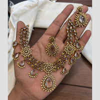 FS Collection Sparkling American Diamond Jewellery Set for Women