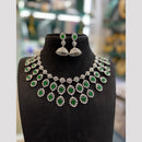 FS Collection Sparkling American Diamond Jewellery Set for Women