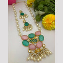FS Collection Pota Stone And Mother Of Pearls Long Necklace Set