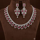 FS Collection Sparkling American Diamond Jewellery Set for Women