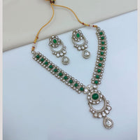 FS Collection Traditional Pota Stone Necklace Set for Women & Girls