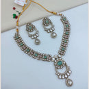 FS Collection Traditional Pota Stone Necklace Set for Women & Girls