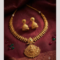 FS Collection Classic Pota Stone Temple Necklace Set